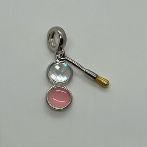 Chamilia 925 Sterling Silver & Enamel Makeup Brush & Compact Charm